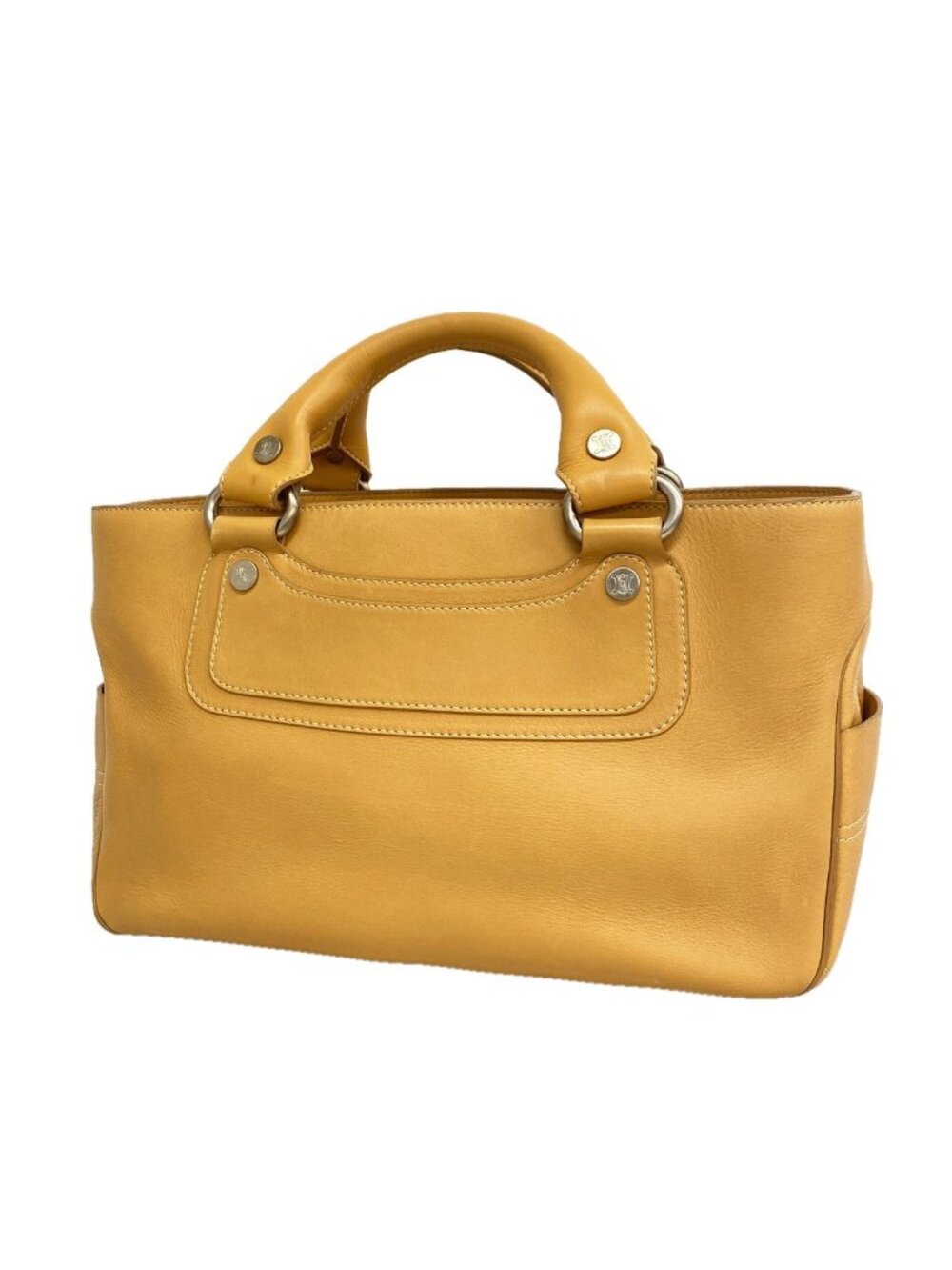 Celine Handbag Boogie Bag Leather Orange Silver